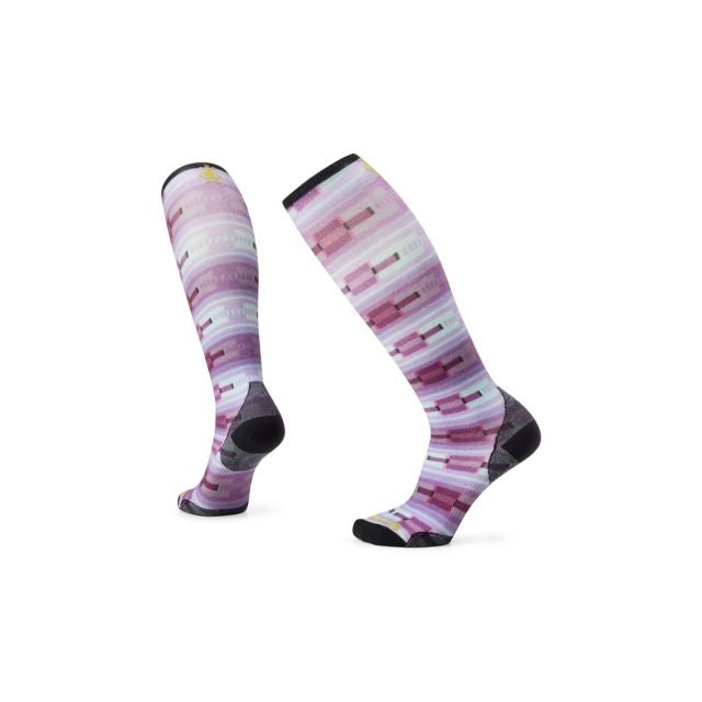 Women's Ski Zero Cushion Flirt with Me Print Over The Calf Socks - Gear For Adventure