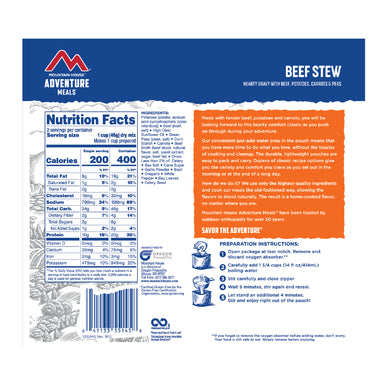Mountain House Beef Stew Clean Label | 2 Servings - Gear For Adventure