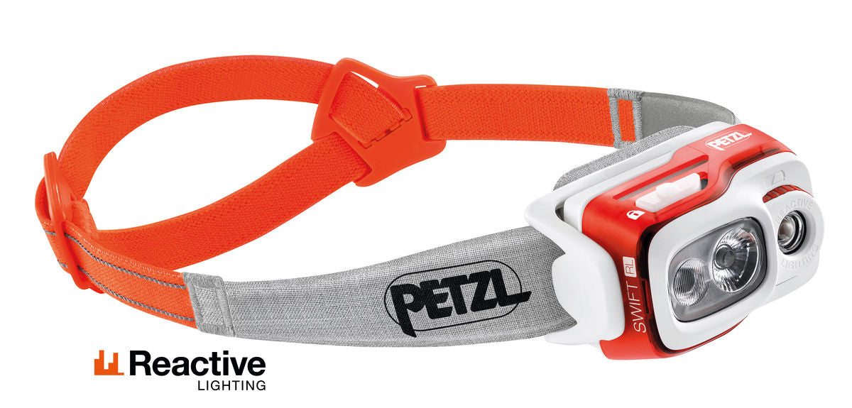 Petzl Swift RL Headlamp | 900 Lumens Orange - Gear For Adventure