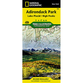 Nat Geo Map TI ADK L.Placid/High Peaks #742 - Gear For Adventure