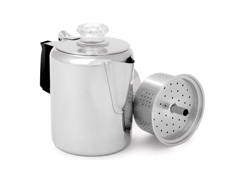 gsi gear GSI Glacier Stainless Percolator w/ Silicone Handle 3 Cup