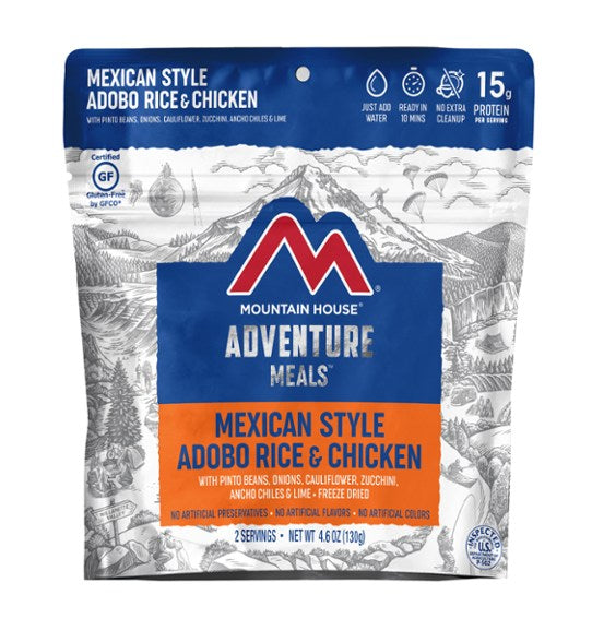 Mountain House Mexican Adobo Rice and Chicken | Serves 2 Clean Label - Gear For Adventure