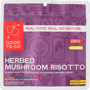 Good To Go Herbed Mushroom Risotto  2 Servings - Gear For Adventure